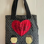 Rare Modern Vintage 2009 Angry Little Girls By Leia Lee Fabric Tote Handbag Bag Red Photo 0