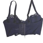 Adore Me 34D Navy Blue Lace Longline Bra Galaxy Star Print Lingerie Photo 2