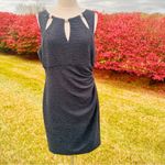 Eliza J  Black Form Fitting Dress with Cut Outs Size 12 Photo 4