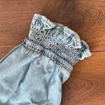 Free People Louise Cotton Denim Shirt size Large Photo 2