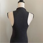 LA Made Mock Neck Sleeveless Midi Dress sz Small Gray High Neck Bodycon Normcore Photo 4