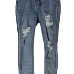 Judy Blue Distressed Skinny Fit Jeans Womens Sz 13/31 Boho Stretchy Button Fly Photo 0