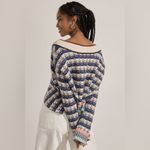 Anthropologie Maeve V-neck Cropped Fair Isle Sweater Size XS NEW Photo 2