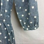 Brooks Brothers  Cotton Blue & White Polka Dot Half Sleeve Mini Shirt Dress 4 Photo 3