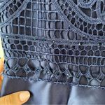 La Femme 26331 Lace & Twill Mermaid Gown Navy 6 Photo 7