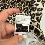 Womens Hibluco Leopard Print Off Shoulder Ruffle Top Shirt Size L Brown Photo 3
