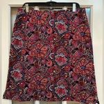 Talbots | Bright Colorful Bohemian Print Pencil Skirt Size Medium M Photo 0