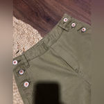 Bellerose green button front pants denim cotton $300 contemporary winter boho Size 0 Photo 3