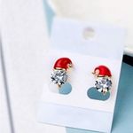 Festive Red Santa Hat Earrings Photo 3