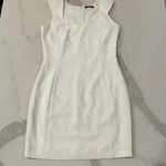 Mango Basics Sweetheart Neckline Asymmetrical Zipper White Dress Women’s Size 6 Photo 0