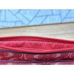 Coach Peyton Wristlet Signature coral Pink Silver Hardware Wallet handbag READ Photo 11