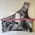 ZARA  Women’s One Shoulder Palm Print Jacquard Cross Over Crop Top Sz M  
NWT Photo 4
