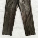 Toffs Brown Grey Leather Spiegel Deadstock High Rise Straight Leg Pants 10 New Photo 5