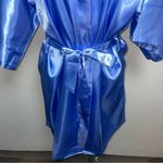 Blue Satin Maid of Honor Robe Size‎ S/M — Bridal Party Getting Ready Gift Photo 3