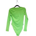 ZARA NWT  V NECK LONG SLEEVE BLOGGERS FAV BODYSUIT GREEN MEDIUM Photo 11