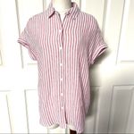 Beach Lunch Lounge Spencer pink and white button down shirt Photo 4