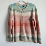 Talbots  Mohair Lambswool‎ Rainbow Pastel Isle Cardigan Sweater Women’s Size 1XP Photo 3