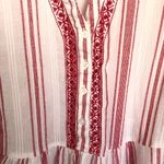 Andrew Marc Red and White Striped Marc New York Blouse Size S Photo 1