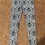 Forever 21 Women’s High Rise Stretch Long Leggings Pants Print Black White Small Photo 0