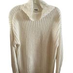 PINK - Victoria's Secret Vtg Victoria’s Secret rib sweater pullover white rose gold logo mock neck Sz XS Photo 0