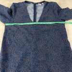 Gap  Swing Shift Dress Womens Size S Blue Dots Print‎ V Neck 3/4 Sleeve Oversized Photo 4