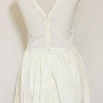Lace Sheer Neckline Flared Formal Dress White Photo 2