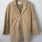 Margaret Godfrey Suede Leather Blazer Jacket Size 10 Photo 0