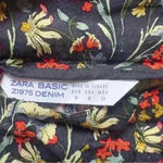 ZARA  Skort Skirt Short Front Knot Skirt Floral Knee Open Front Women's M Floral Photo 9