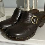 White Mountain Clogs Dark Brown  Mules Studded Slides Womens 9 Photo 1