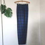 Talbots  Wool Blue Plaid Pleated Front Pants Photo 0