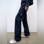 ZARA NWT TRF Slim Cargo Jeans sz 2 Photo 7