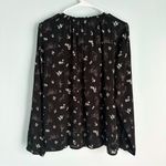Nach Horse Novelty Print Hand Drawn Pattern Blouse Top Black Photo 1