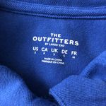 Lands' End The Outfitters Womens Polo Shirt Short Sleeve Ruffle Collar Blue S Photo 2