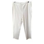Eileen Fisher  Crepe Slim Ankle Pant‎ White Large Photo 1