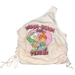 The Flintstones Graphic Cinched One Shoulder Tank Top Women’s XXL Pink Photo 1