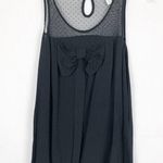 Ambiance Apparel Y2K Babydoll Mesh Bow Top Womens Small Fairygoth Whimsigoth Black Photo 0