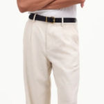 Madewell Slouchy Stretch Drapey Twill Trousers in Stone Size 4 Photo 0