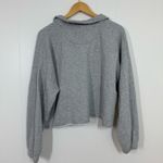 Aerie  Grey Oversized Cropped Polo Sweatshirt Photo 5