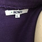 Acorn Vintage Genuine Suede Knit Purple Sweater XL Photo 6