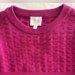 ANONYME designers Cable Knit Sweater M Pink Chunky Wool Blend Cropped Cozy Size M Photo 2