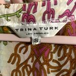 Trina Turk  Paisley Reef Blouse Womens Size Brights Pink Blue Yellow Photo 9