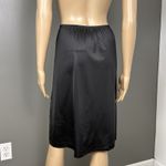 Vanity Fair Vintage Half Slip Skirt Black Size Small L Long Nylon Double Slits Photo 3