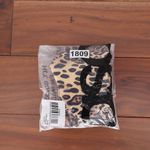 ASOS DESIGN Leopard Print Rib V Front High Leg Bikini Bottoms Size UK 12 US 8 Brown Photo 4