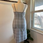 Old Navy Vintage Y2K  Cotton Stretch Blue Plaid Print Mini Dress Size 10 Photo 5