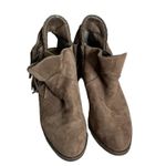 Not Rated  Brown Faux Suede Fringe Booties Photo 1