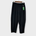 Halara  Casual Joggers Medium Black Pleated High Waisted Side Pocket Relaxed NWT Photo 2