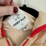 Ivory Ella  Cream and Tan Teddy Half Zip Jacket Size Small Photo 3