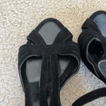 Costume National black open toe suede leather wrap heels Size 8.5 Photo 3