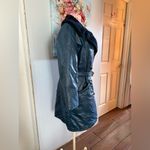 Vintage 70s Glenbrooke Mod Shiny Blue Puffer Coat Faux Fur Collar M/L Ski‎ Style Size undefined Photo 3