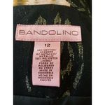 Bandolino Bandoline Womens Size 12 Black Floral Jacket 3/4 sleeve Photo 7